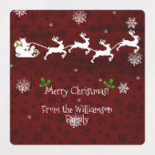 Rood etiket voor het bakenen van de kerstman labels (Design 2)