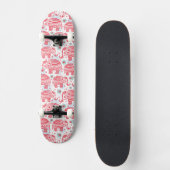 Rood etnisch olifantenpatroon skateboard (Voorkant)