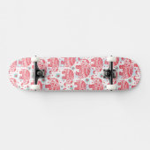 Rood etnisch olifantenpatroon skateboard (Horizontaal)
