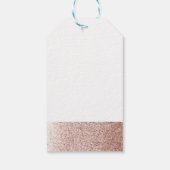 Rood faux glitter met blindhart cadeaulabel (Achterkant)