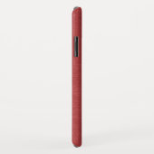 Rood Faux lederen textuur Case-Mate iPhone Case (Achterkant/rechts)