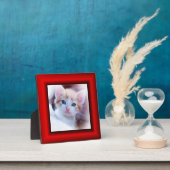 Rood Faux Lijst Square Photo Border Fotoplaat (Insitu)