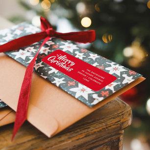 Rood Feestelijk Script Lettertype Eenvoudig Vrolij Etiket