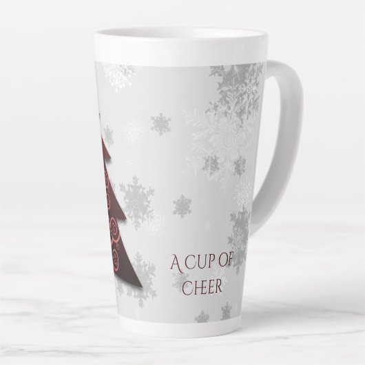 Rood feestelijke kerstboomlatte Mok (Rechterhoek)