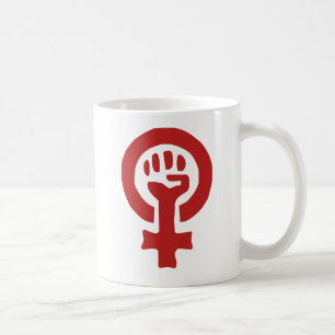 Rood feminisme symbool koffiemok