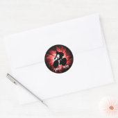 Rood fietsen ronde sticker (Envelop)