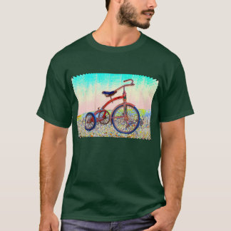  Rood fietsontwerp T-shirt