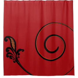 Rood Flair douchegordijn