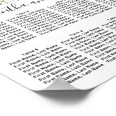 Rood Floral Crest 8-tafel bruiloft Poster (Hoek)