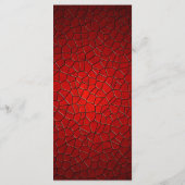 Rood-Floral modern Elegant diner van bruiloft Menu (Achterkant)