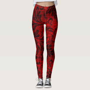 Rood fluweel Leggins Leggings