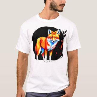 Rood folieschilderij t-shirt