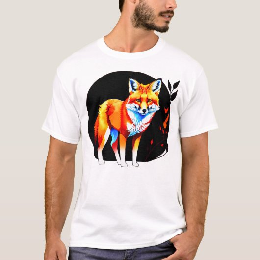 Rood folieschilderij t-shirt (Voorkant)
