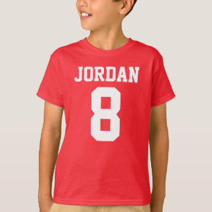 Rood Football Jersey - de Partij van de Verjaardag T-shirt