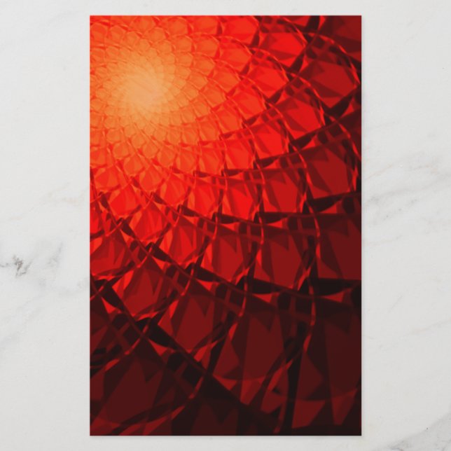 Rood Fractaal Patroon (Voorkant)
