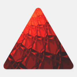 Rood Fractaal Patroon Driehoek Sticker