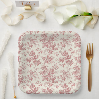 Rood Frans land Toile Papier Borden Papieren Bordje