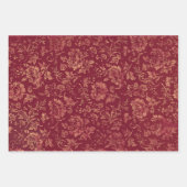 Rood  Frans Textiel Inpakpapier Vel (Voorkant 3)