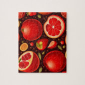 Rood Fruit Patroon Legpuzzel (Verticaal)