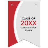 Rood gebogen Lijst Foto Afstuderen Vlaggetjes (Eerste vlag)