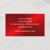 Rood geborsteld metaal glans visitekaartje (Achterkant)