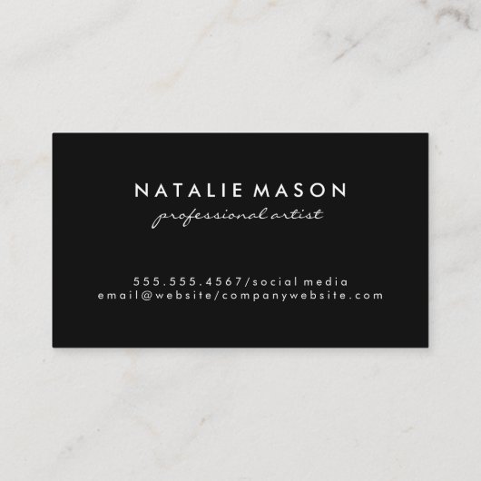 Rood geborsteld | Monogram Visitekaartje (Achterkant)