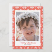 Rood gebreid Sweater Pattern-fotokaartje Kaart (Voorkant)