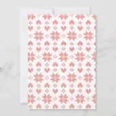 Rood gebreid Sweater Pattern-fotokaartje Kaart (Achterkant)