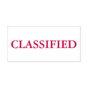 Rood geclassificeerd  zelfinktende stempel