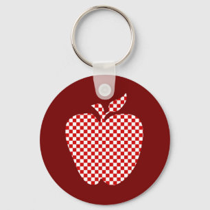 Rood gecontroleerd Apple Teacher's Sleutelhanger