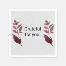 Rood gedroogde herfst bladeren servet