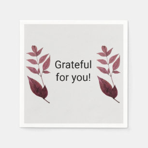 Rood gedroogde herfst bladeren servet