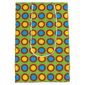 Rood Geel Blauw Cirkels Medium Cadeauzakje (Achterkant)