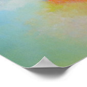 Rood Geel Blauw Groen Abstract Schilderen Poster (Hoek)
