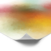 Rood Geel Blauw Groen Paars Roze Matig Abstract Poster (Hoek)