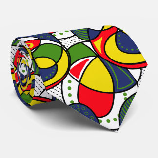 Rood Geel Blauw Groen Strandbal Stropdas