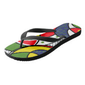 Rood Geel Blauw Groen Strandbal Teenslippers (Schuin)