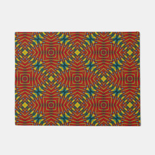 Rood Geel Blauw Kleurrijke Hippie Boho Unieke Trib Deurmat