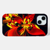 Rood Geel Bloemen Modern Abstract Kunstpatroon #10 Case-Mate iPhone Case (Achterkant (horizontaal))