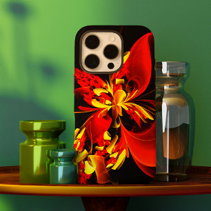 Rood Geel Bloemen Modern Abstract Kunstpatroon #10 iPhone 16 Pro Hoesje