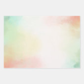 Rood Geel Blush Tie Dye Inpakpapier Vel (Voorkant 3)