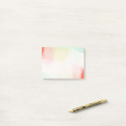 Rood Geel Blush Tie Dye Post-it® Notes (Op bureau)