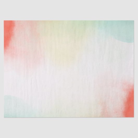 Rood Geel Blush Tie Dye Tissuepapier (Voorkant)