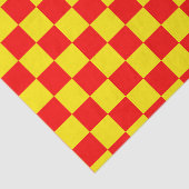 Rood Geel Check Checkered Pattern Design Tissuepapier (Detail)