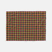 Rood, Geel en Groen Buchanan Clan Tartan Fleece Deken (Voorkant (Horizontaal))