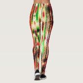 Rood geel en groen gestreept gesneden papier leggings (Achterkant)