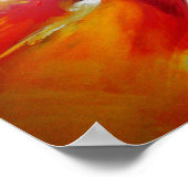 Rood Geel Groen Abstract Expressionisme Schilderen Poster (Hoek)