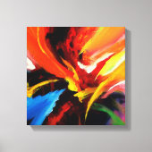 Rood Geel Groen Blauw Abstract Canvas Afdruk (Voorkant)