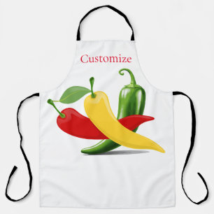 Rood Geel Groen Chili Peppers Thunder_Cove Schort