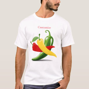 Rood Geel Groen Chili Peppers Thunder_Cove T-shirt